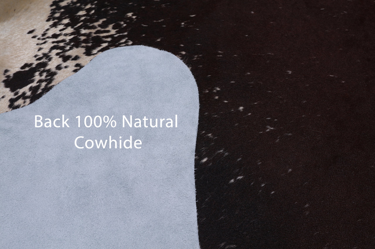 SUPER SALE Brown Salt & Pepper Natural Cowhide Rug - XX-Large 7' 9"H x 6' 7"W