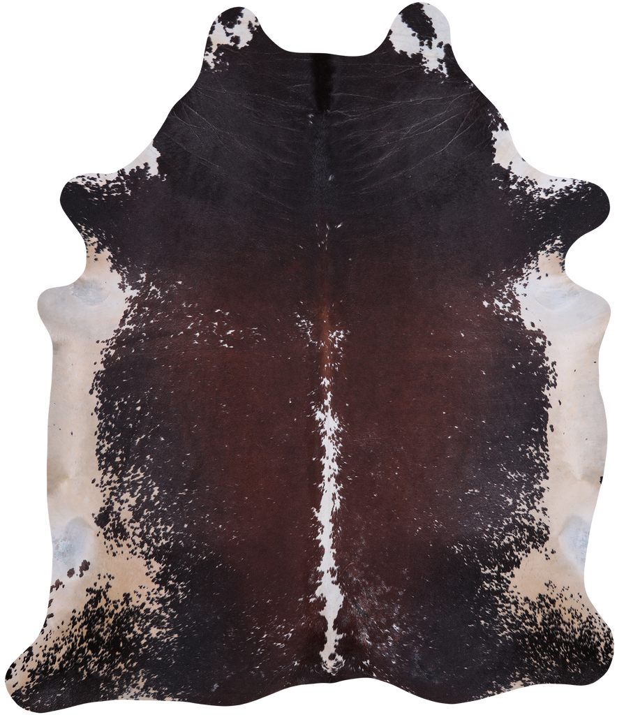 SUPER SALE Brown Salt & Pepper Natural Cowhide Rug - XX-Large 7' 9"H x 6' 7"W
