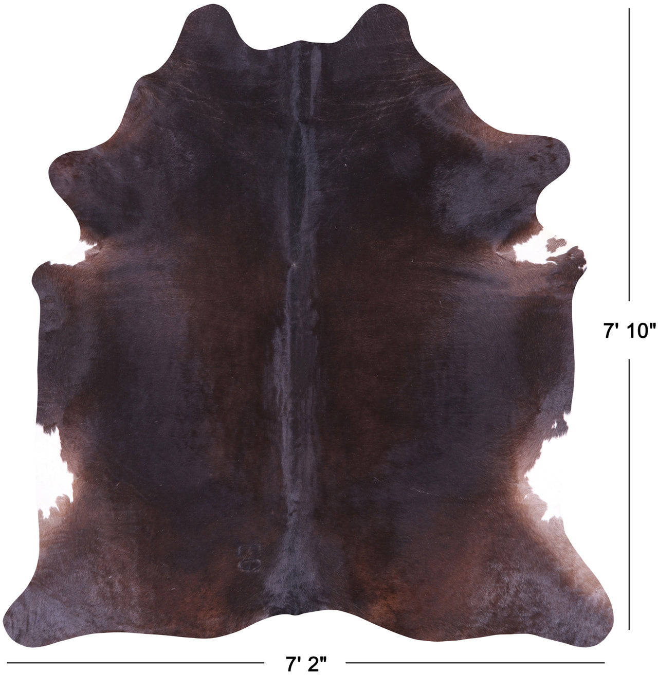 SUPER SALE Dark Brown Natural Cowhide Rug - XX-Large 7' 10"H x 7' 2"W