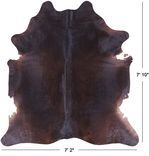 SUPER SALE Dark Brown Natural Cowhide Rug - XX-Large 7' 10