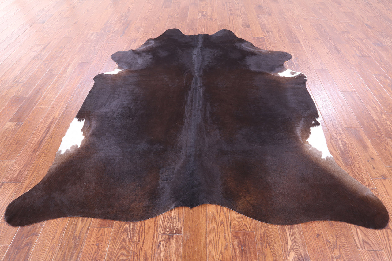 SUPER SALE Dark Brown Natural Cowhide Rug - XX-Large 7' 10"H x 7' 2"W
