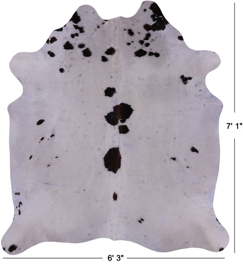 SUPER SALE Brown & White Natural Cowhide Rug - X-Large 7' 1
