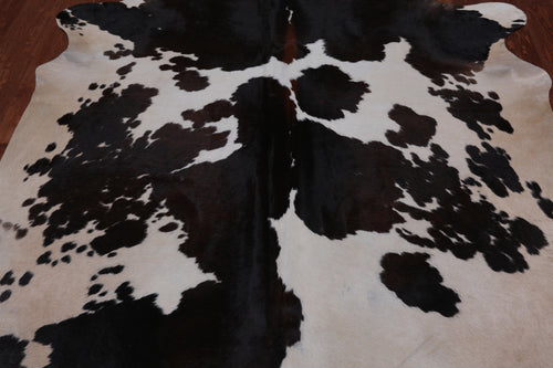 SUPER SALE Brown & White Natural Cowhide Rug - XX-Large 7' 6