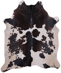 Thumbnail for SUPER SALE Brown & White Natural Cowhide Rug - XX-Large 7' 6