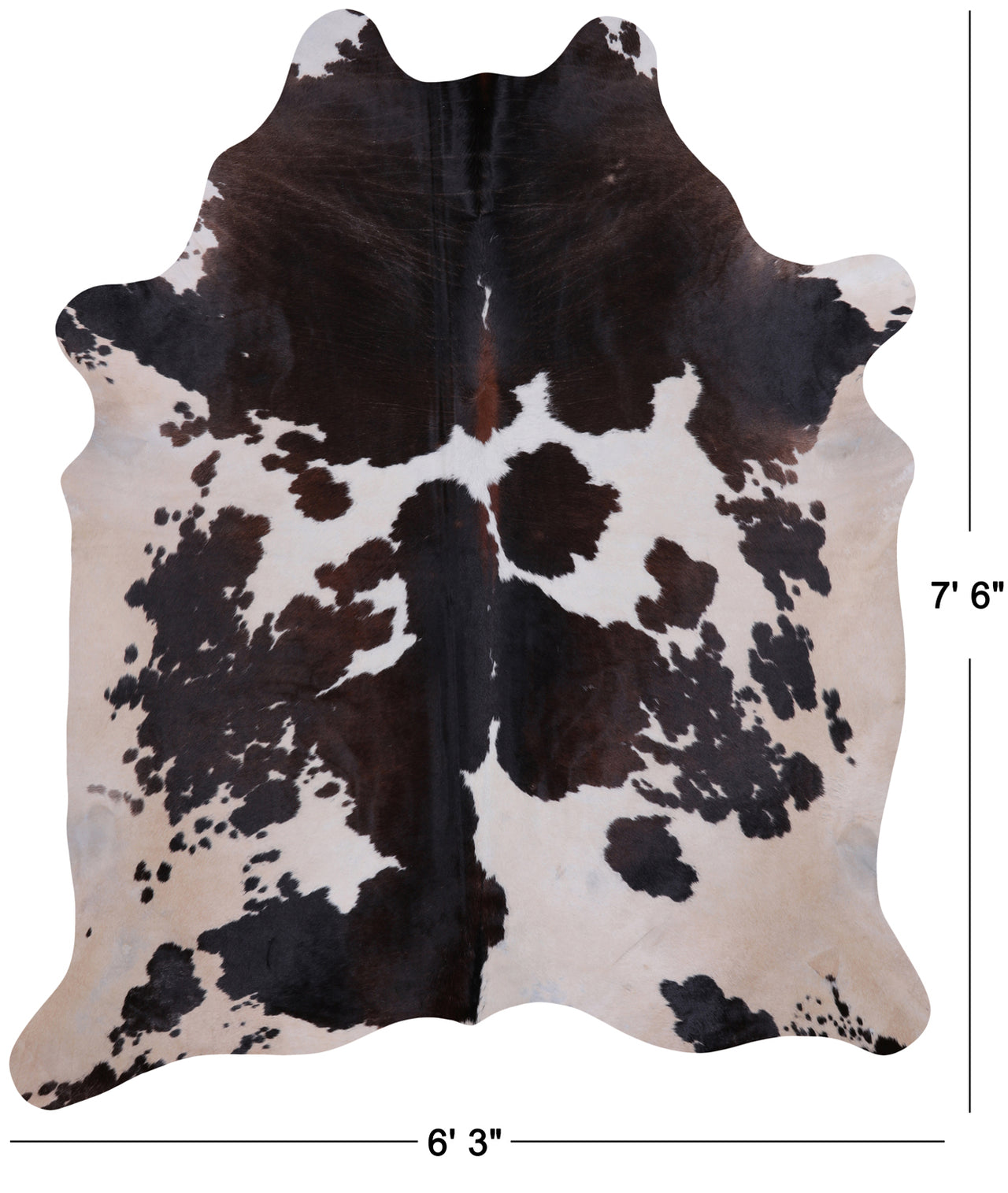 SUPER SALE Brown & White Natural Cowhide Rug - XX-Large 7' 6"H x 6' 3"W