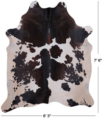 Thumbnail for SUPER SALE Brown & White Natural Cowhide Rug - XX-Large 7' 6