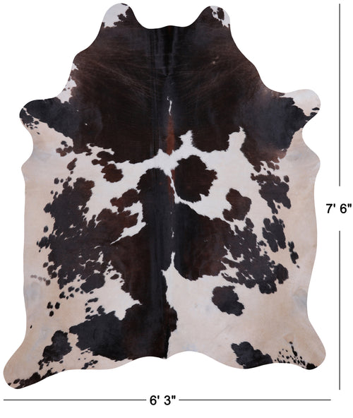 SUPER SALE Brown & White Natural Cowhide Rug - XX-Large 7' 6