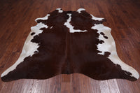 Thumbnail for SUPER SALE Brown & White Natural Cowhide Rug - XX-Large 7' 6