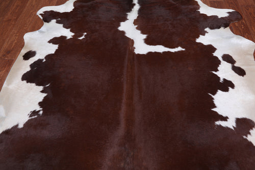 SUPER SALE Brown & White Natural Cowhide Rug - XX-Large 7' 6