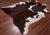 SUPER SALE Brown & White Natural Cowhide Rug - XX-Large 7' 6"H x 6' 6"W
