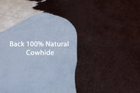 Thumbnail for SUPER SALE Brown & White Natural Cowhide Rug - XX-Large 7' 6