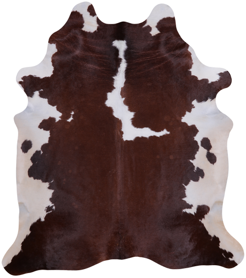 SUPER SALE Brown & White Natural Cowhide Rug - XX-Large 7' 6