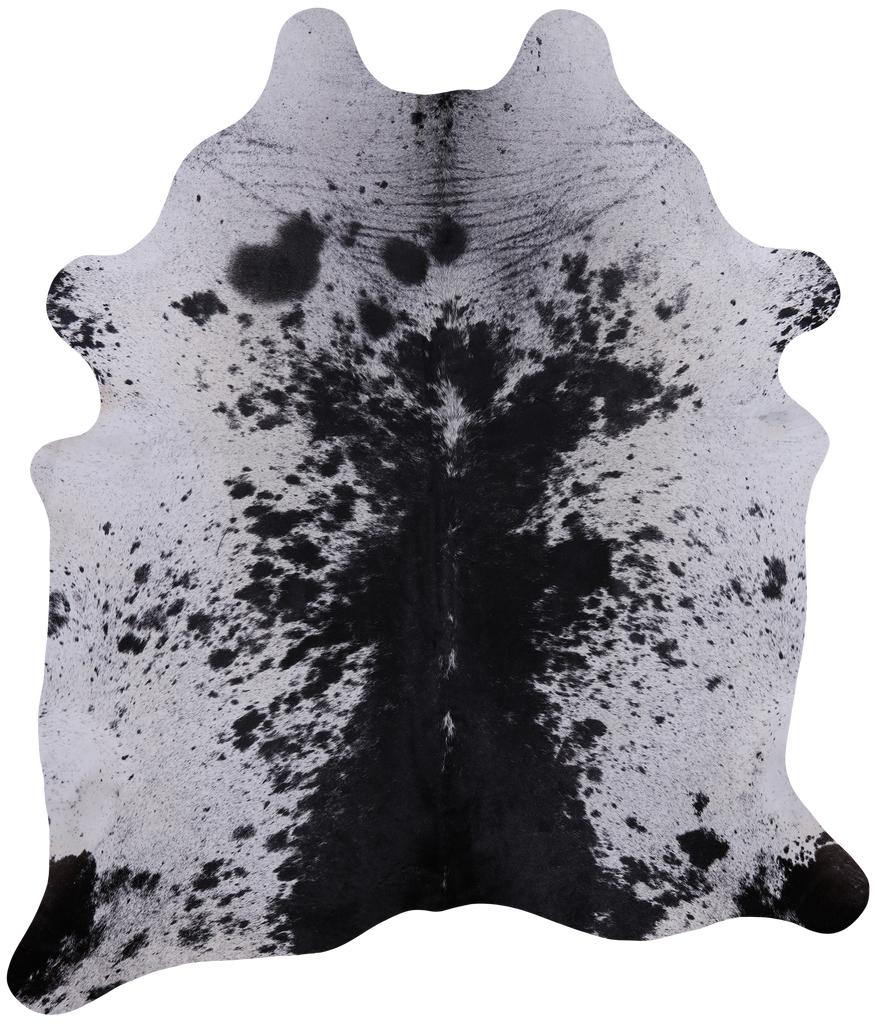 SUPER SALE Black Salt & Pepper Natural Cowhide Rug - XX-Large 7' 9"H x 6' 8"W