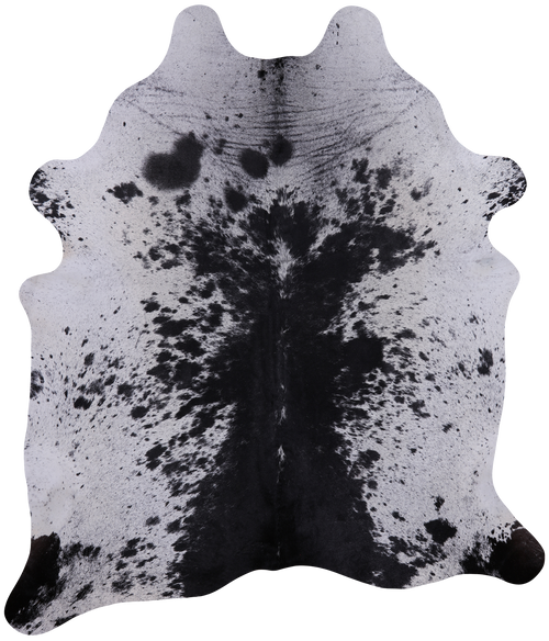 SUPER SALE Black Salt & Pepper Natural Cowhide Rug - XX-Large 7' 9