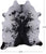 SUPER SALE Black Salt & Pepper Natural Cowhide Rug - XX-Large 7' 9"H x 6' 8"W