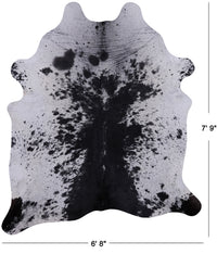 Thumbnail for SUPER SALE Black Salt & Pepper Natural Cowhide Rug - XX-Large 7' 9