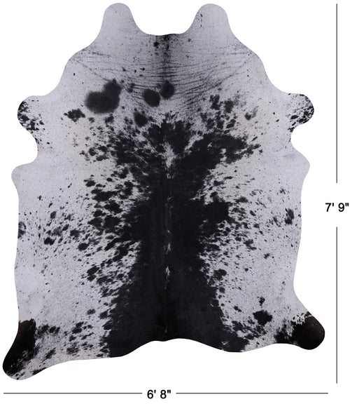 SUPER SALE Black Salt & Pepper Natural Cowhide Rug - XX-Large 7' 9