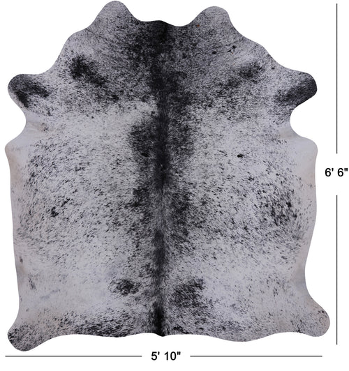 SUPER SALE Black Salt & Pepper Natural Cowhide Rug - Large 6' 6