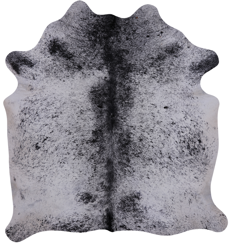 SUPER SALE Black Salt & Pepper Natural Cowhide Rug - Large 6' 6"H x 5' 10"W
