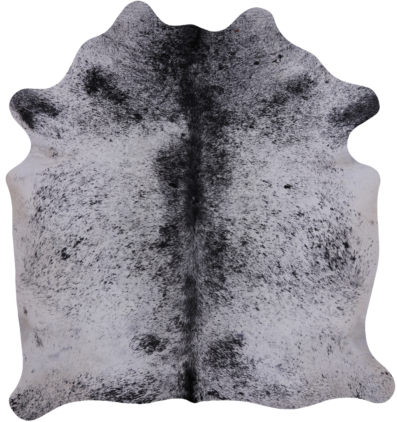 SUPER SALE Black Salt & Pepper Natural Cowhide Rug - Large 6' 6"H x 5' 10"W