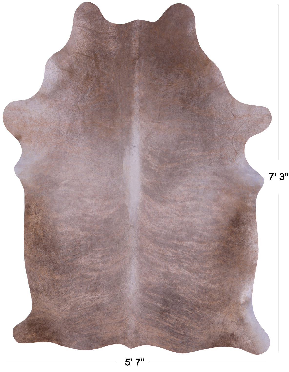 SUPER SALE Light Brindle Natural Cowhide Rug - X-Large 7' 3"H x 5' 7"W