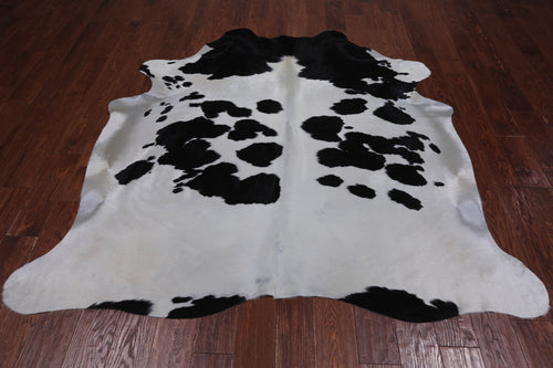 SUPER SALE Black & White Natural Cowhide Rug - X-Large 6' 8