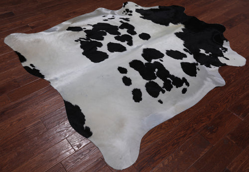 SUPER SALE Black & White Natural Cowhide Rug - X-Large 6' 8