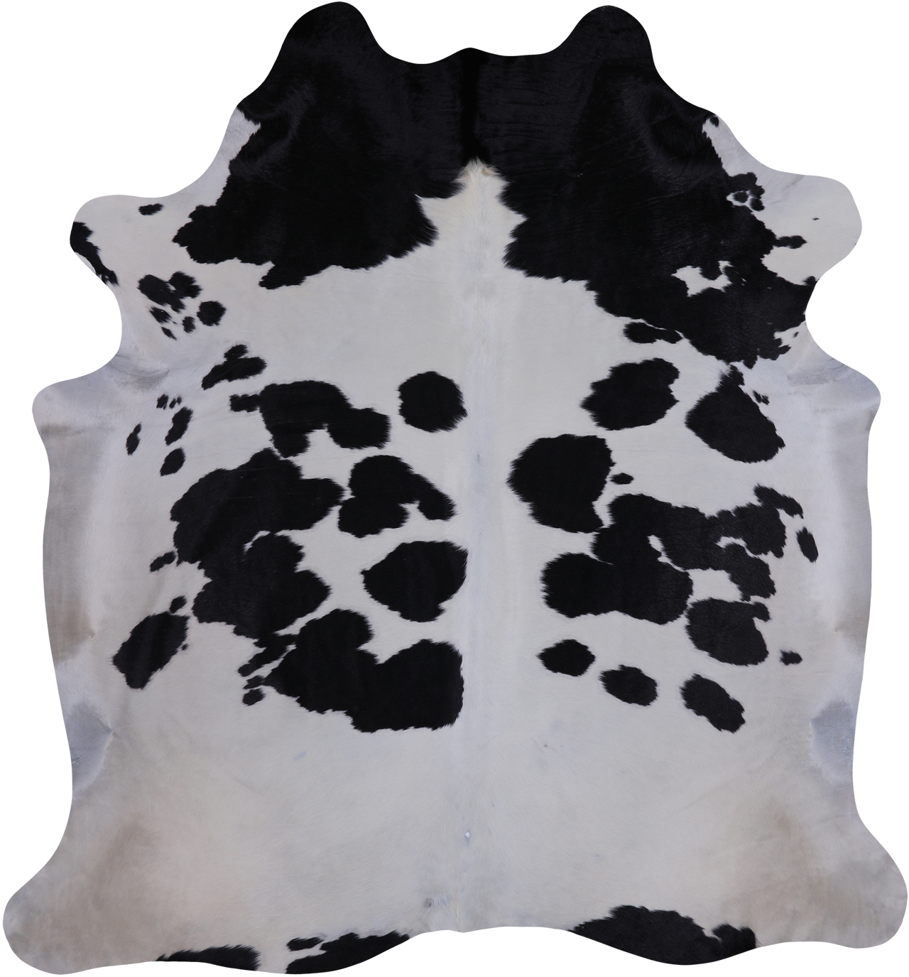 SUPER SALE Black & White Natural Cowhide Rug - X-Large 6' 8"H x 6' 1"W
