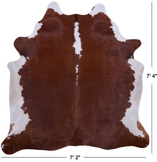 SUPER SALE Brown Natural Cowhide Rug - XX-Large 7' 4