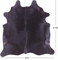 Thumbnail for SUPER SALE Black Natural Cowhide Rug - X-Large 6' 10