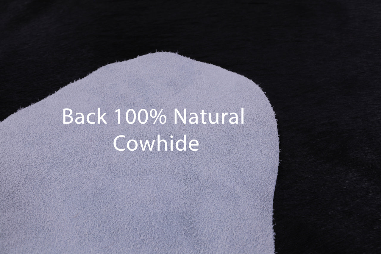 SUPER SALE Black Natural Cowhide Rug - X-Large 6' 10"H x 6' 5"W