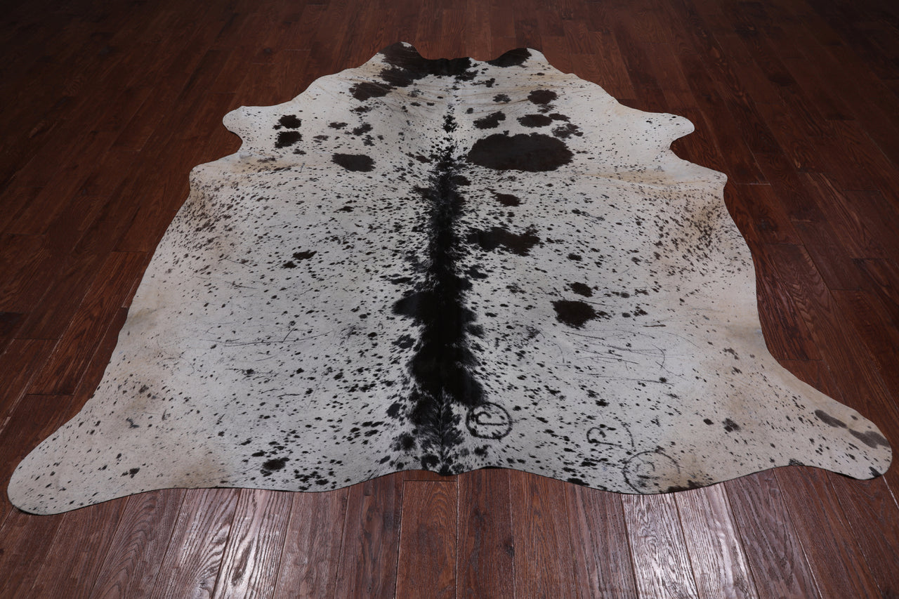 SUPER SALE Brown Salt & Pepper Natural Cowhide Rug - XX-Large 8' 0"H x 7' 0"W