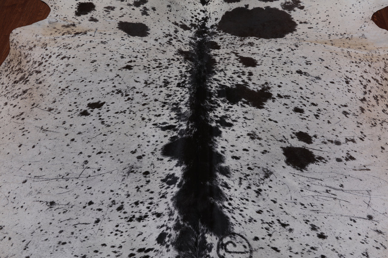 SUPER SALE Brown Salt & Pepper Natural Cowhide Rug - XX-Large 8' 0"H x 7' 0"W