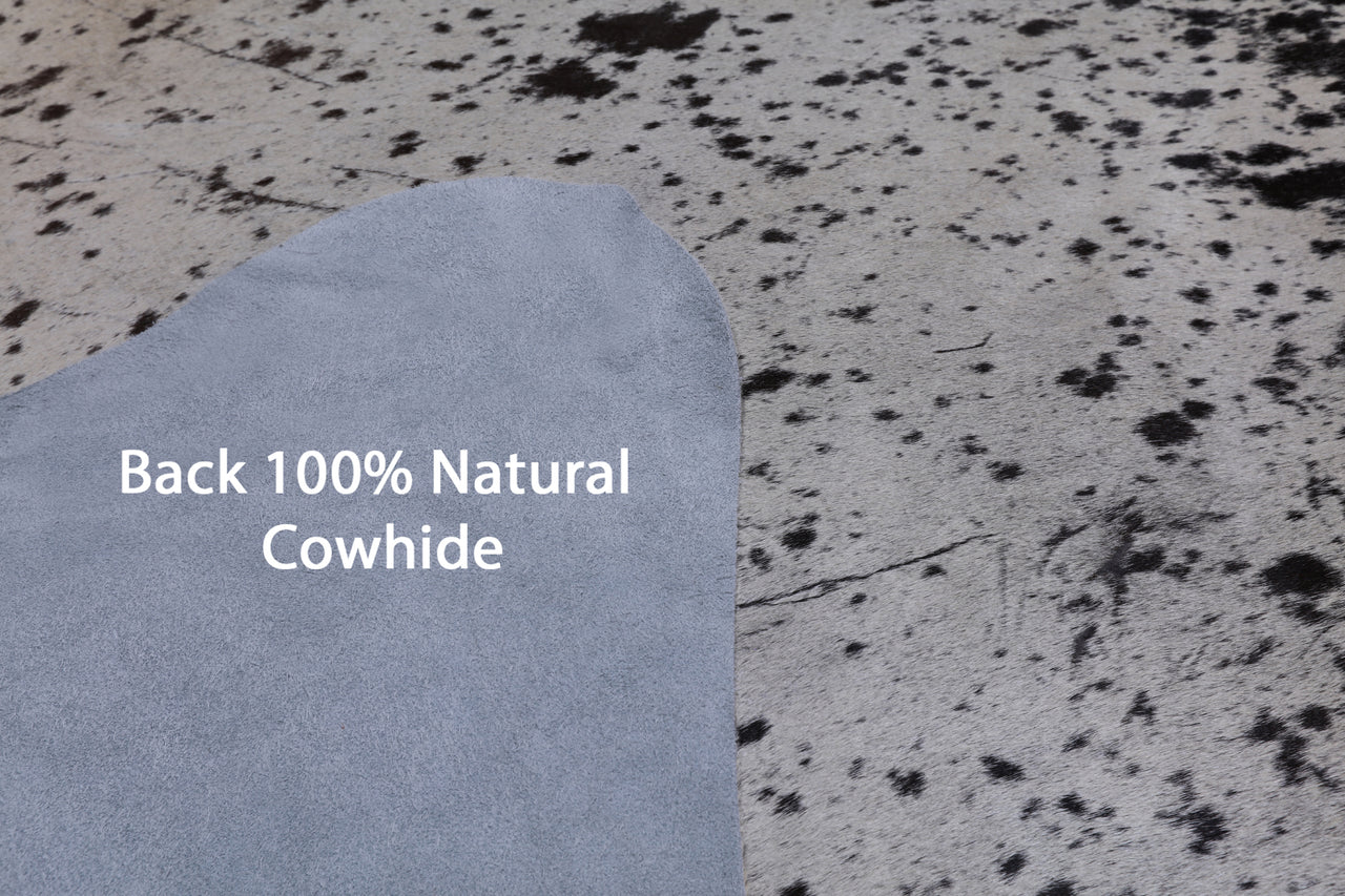 SUPER SALE Brown Salt & Pepper Natural Cowhide Rug - XX-Large 8' 0"H x 7' 0"W