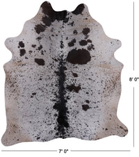 Thumbnail for SUPER SALE Brown Salt & Pepper Natural Cowhide Rug - XX-Large 8' 0