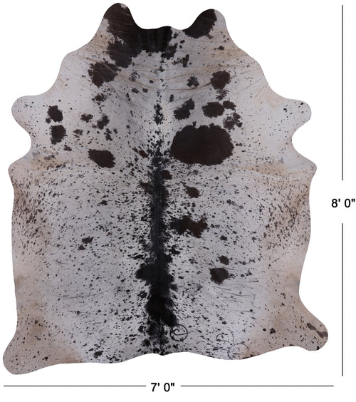 SUPER SALE Brown Salt & Pepper Natural Cowhide Rug - XX-Large 8' 0