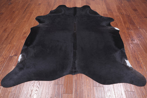 SUPER SALE Black Natural Cowhide Rug - X-Large 7' 2