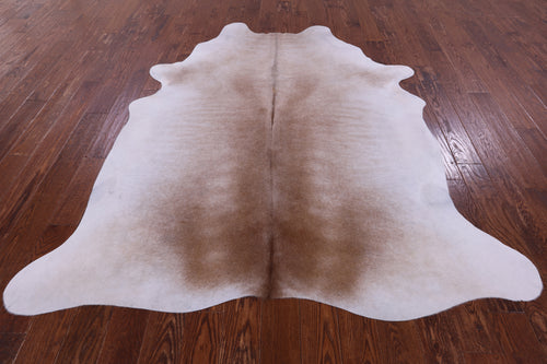 SUPER SALE Brown & White Natural Cowhide Rug - XX-Large 7' 6