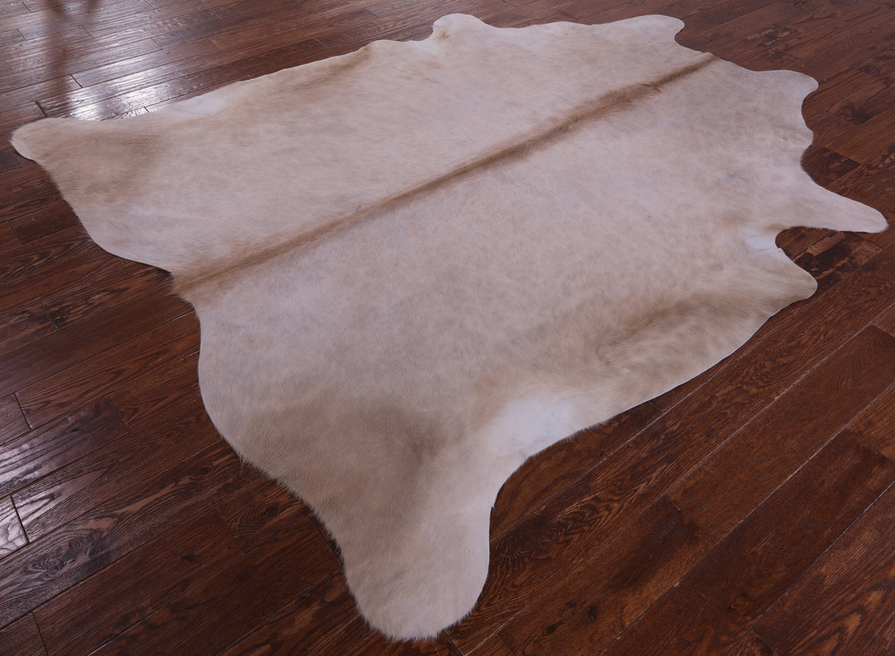 SUPER SALE Beige Natural Cowhide Rug - XX-Large 8' 0"H x 7' 0"W