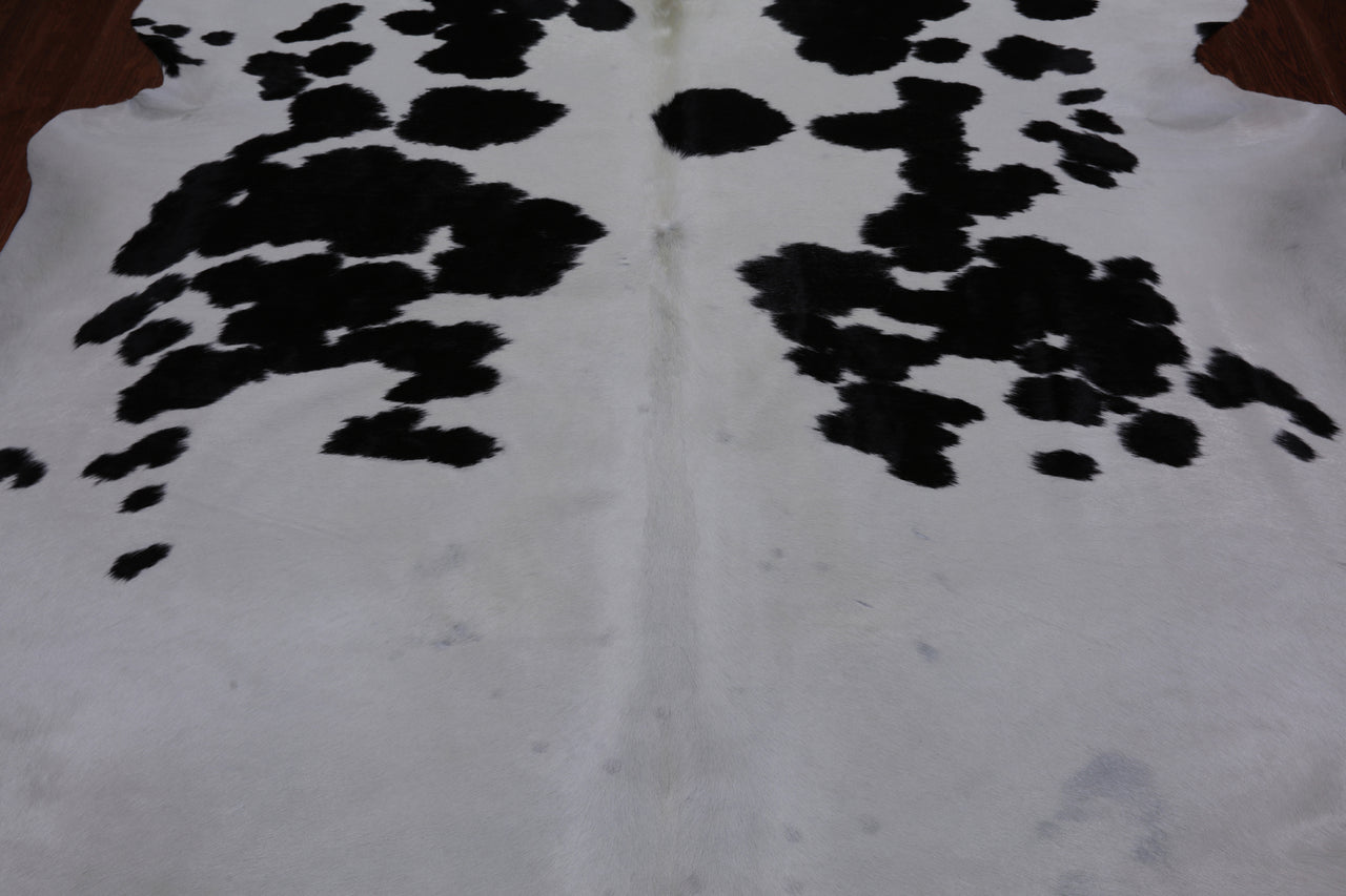 SUPER SALE Black & White Natural Cowhide Rug - XX-Large 8' 7"H x 7' 3"W