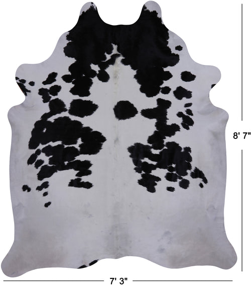 SUPER SALE Black & White Natural Cowhide Rug - XX-Large 8' 7