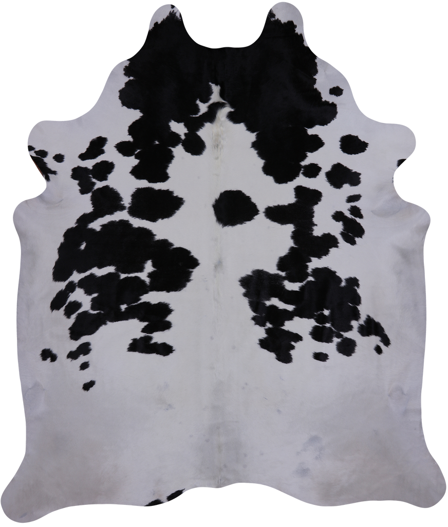 SUPER SALE Black & White Natural Cowhide Rug - XX-Large 8' 7"H x 7' 3"W