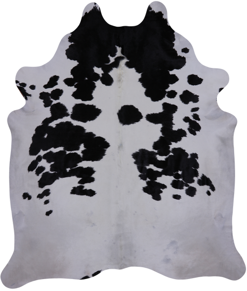 SUPER SALE Black & White Natural Cowhide Rug - XX-Large 8' 7