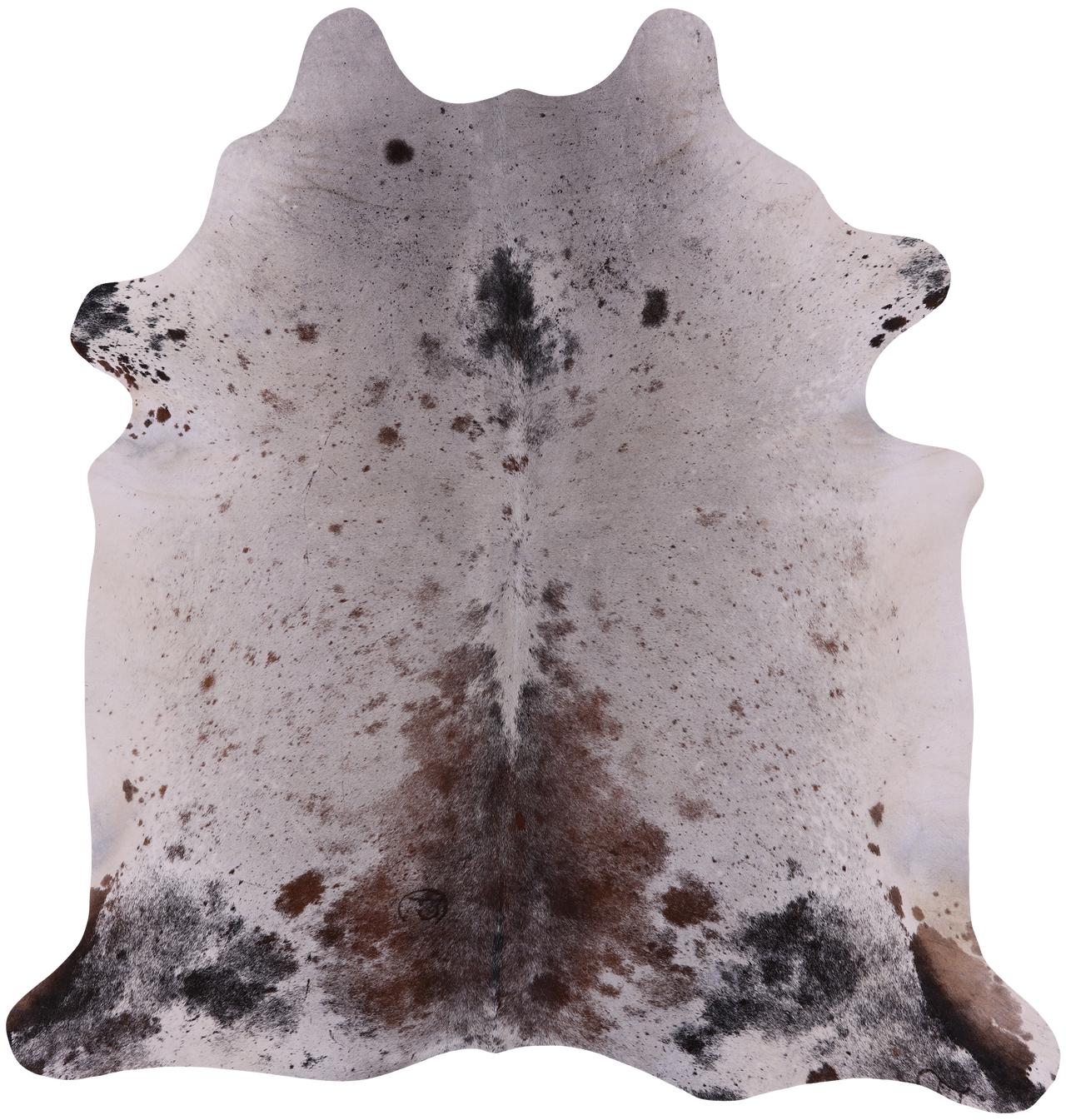 SUPER SALE Brown Salt & Pepper Natural Cowhide Rug - X-Large 7' 0"H x 6' 9"W