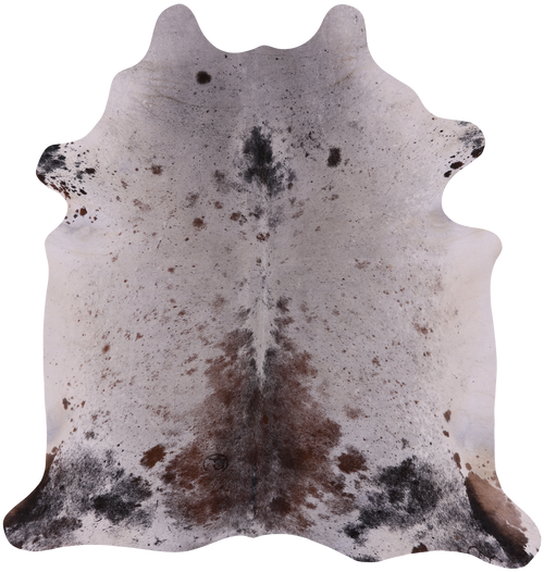SUPER SALE Brown Salt & Pepper Natural Cowhide Rug - X-Large 7' 0