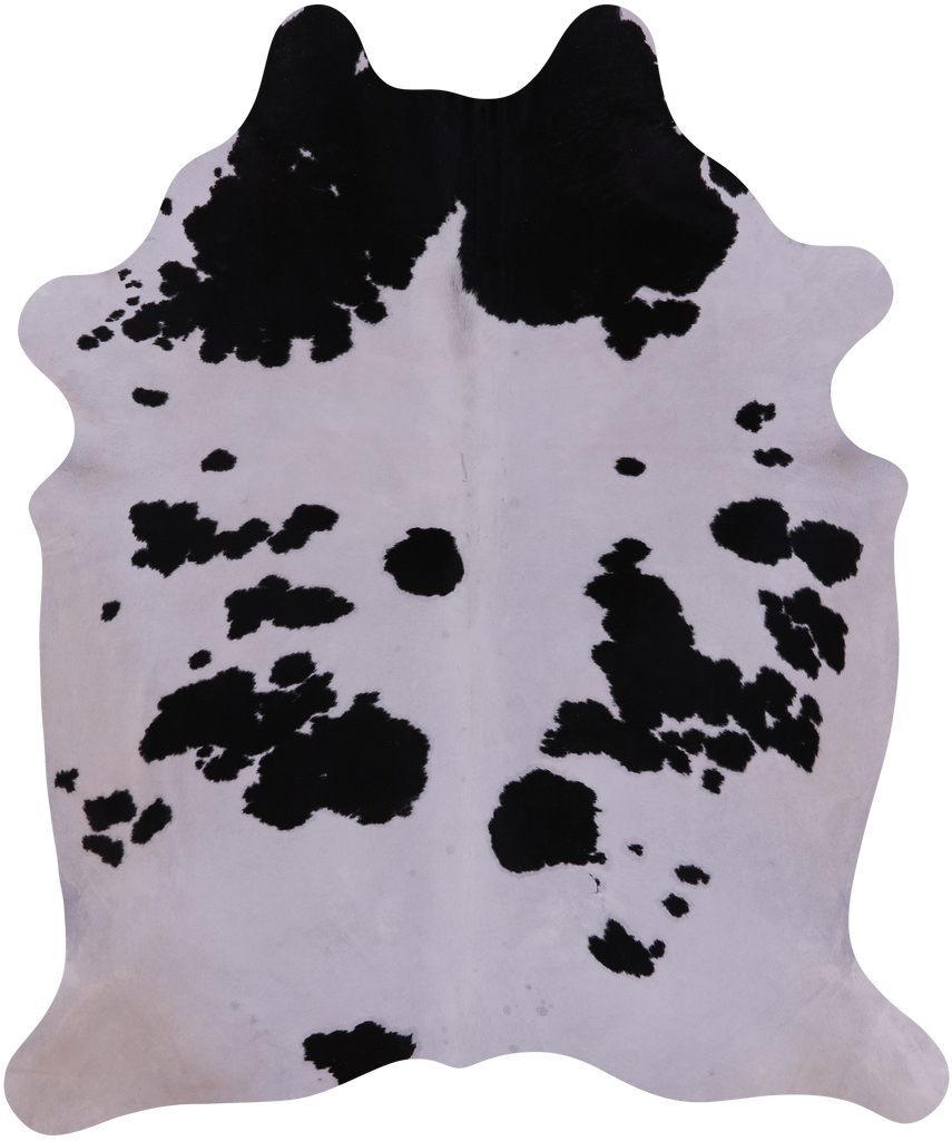 SUPER SALE Black & White Natural Cowhide Rug - XX-Large 8' 1"H x 6' 7"W