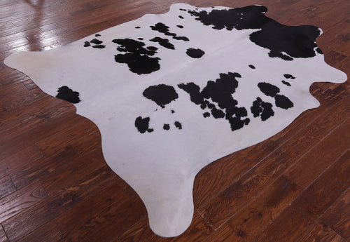 SUPER SALE Black & White Natural Cowhide Rug - XX-Large 8' 1