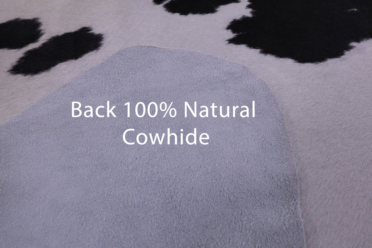 SUPER SALE Black & White Natural Cowhide Rug - XX-Large 8' 1"H x 6' 7"W