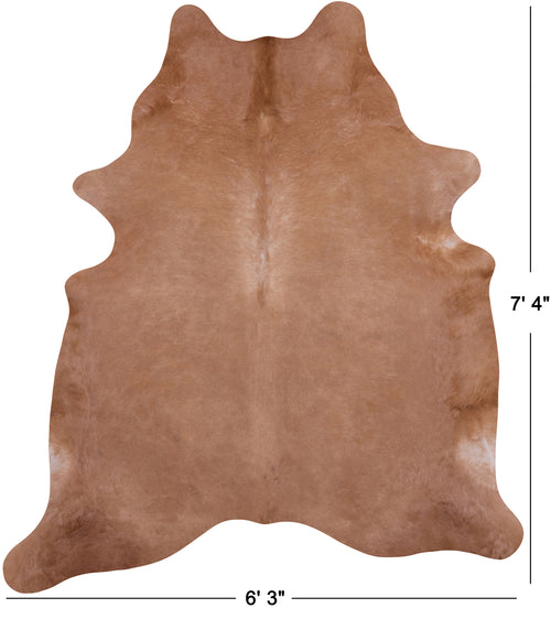 SUPER SALE Light Brown Natural Cowhide Rug - XX-Large 7' 4