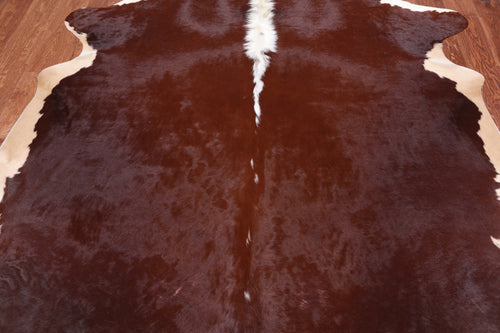 SUPER SALE Brown Natural Cowhide Rug - X-Large 7' 3